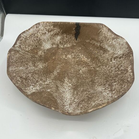 McCarty Pottery Nutmeg Brown Shell Decorative Bowl - Picture 1 of 8
